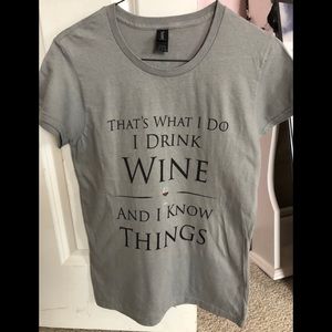 NWOT Ladies S Wine Graphic Tee, Sleep Mask and Scrunchie